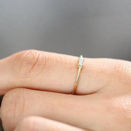 1 шт. кольцо LASAMERO с натуральным бриллиантом 0.10CT 14 к|Кольца| |