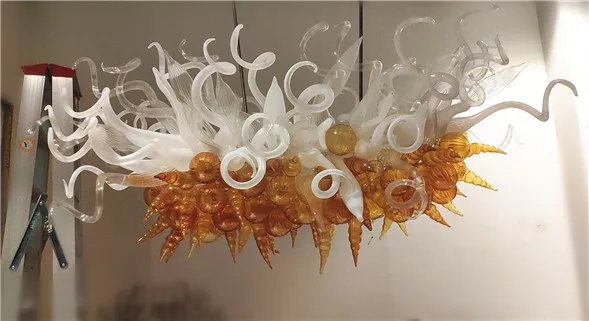 

Latest Designer Hand Blown Glass Chandelier Pendant Light Customize Home Decor Living Room LED Hanging Pendant Lamps