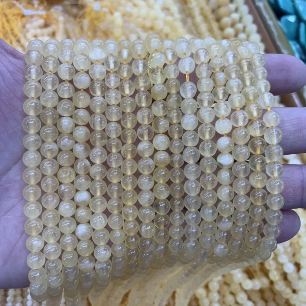 Бусины из желтого кальцита/селена незакрепленные бусины натурального камня для