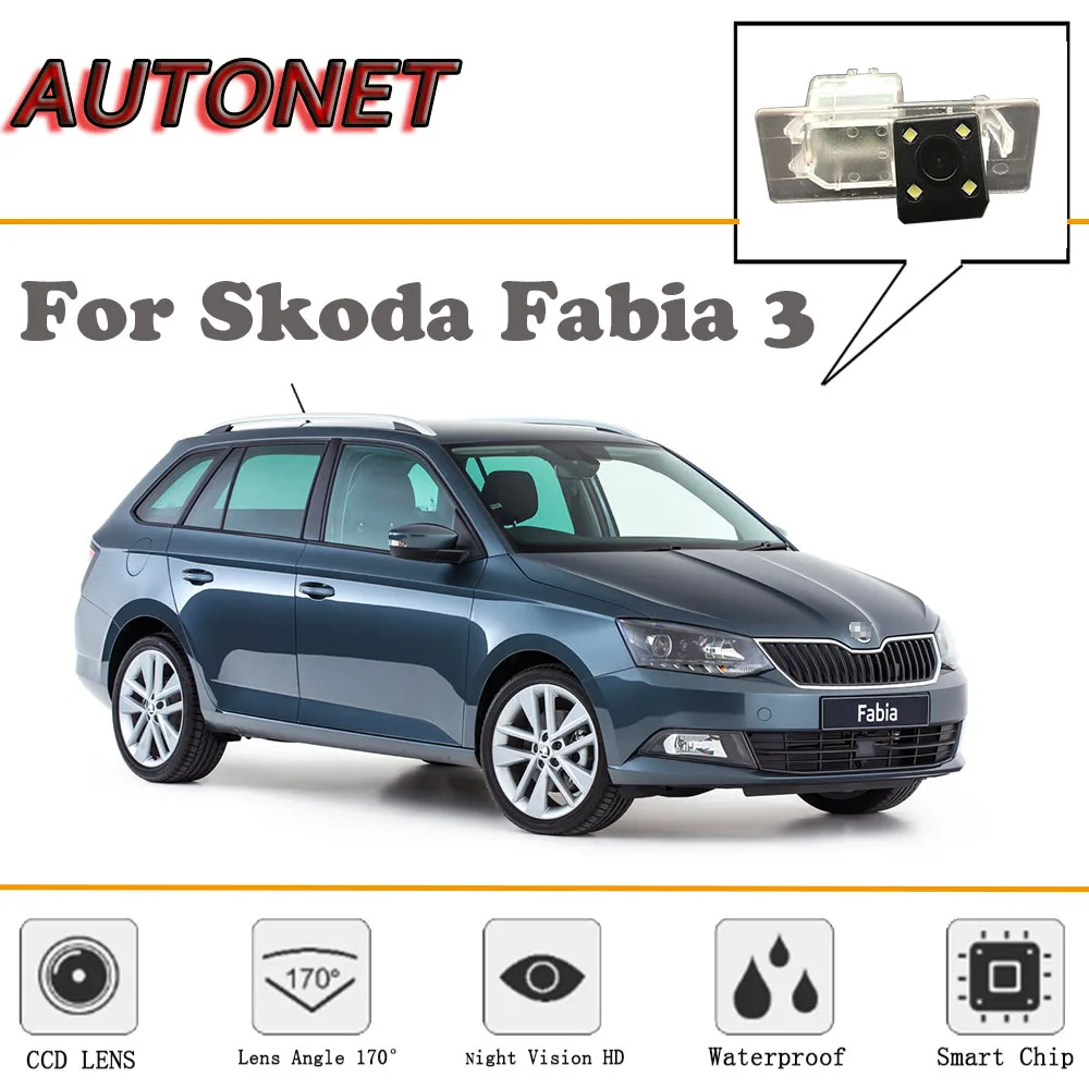 Камера заднего вида для Skoda Fabia 3 NJ MK3/Combi 2014 ~ 2018/CCD/ночного видения/камера