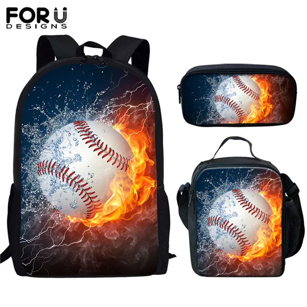 FORUDESIGNS/3 комплекта/шт. детские школьные сумки для мальчиков, крутой футбольный рюкзак с футбольным принтом, детские школьные сумки, рюкзак для мальчиков-подростков - Цвет: HXA357CGK