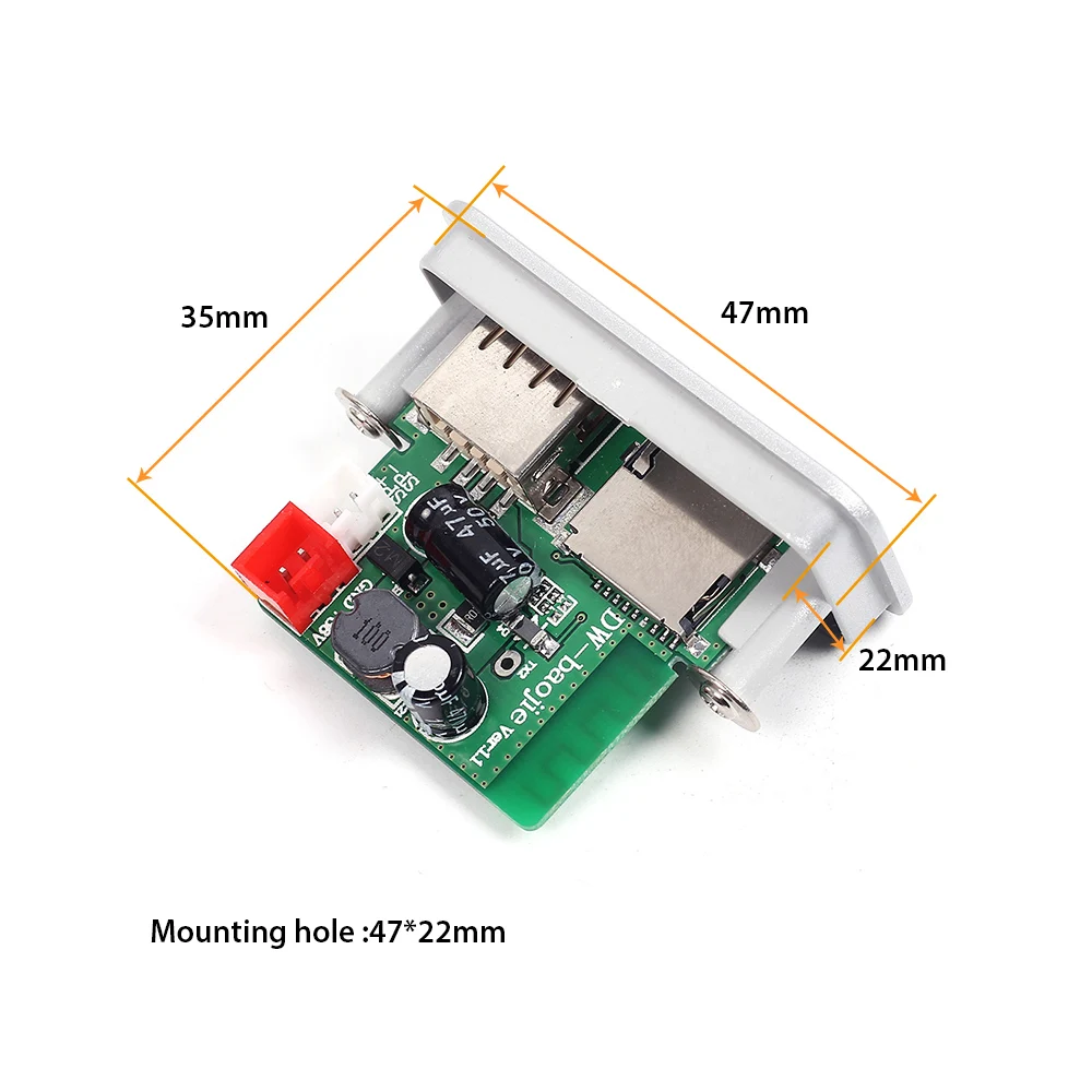 Мини Bluetooth MP3 расшифрованная плата усилитель мощности для TF/U диска 12 В/24 В/36 В