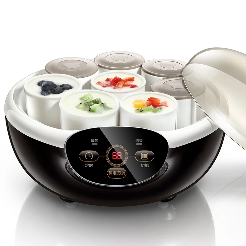 

DMWD Mini Smart Automatic Electric Yogurt Machine Natto Rice Wine Maker With 8 Ceramic Cups Kithchen Appliance 220-240V