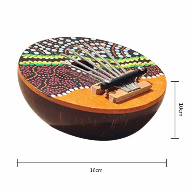 Coconut Shell 6 Key Kalimba African Mbira Finger Thumb Piano Percussion Keyboard Musical Instruments Kalimba