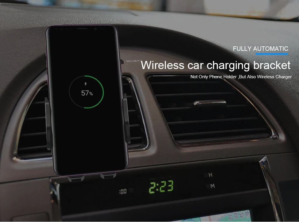 NYFundas Q1 360 Degree Rotation Car Wireless Charger For iphone X 8 8Plus Note 9 8 7 5 Folding Sensor Charging Phone Pad Docking (1)