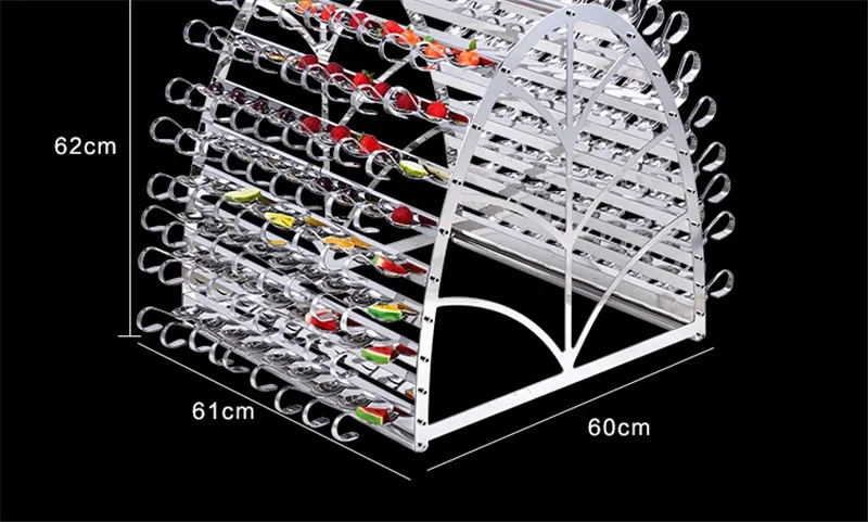 Держатель ложки из нержавеющей стали, поднос для фруктов, десерт, буфет, стойка для фруктов, 144 головок, подставка для закусок, продукт питания, ресторанный буфет