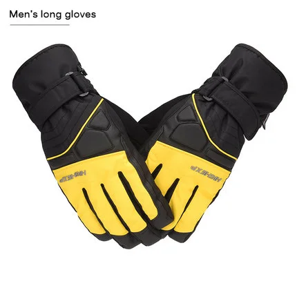 HighExperience, уличные лыжные перчатки для мужчин и женщин, зимние теплые водонепроницаемые перчатки с сенсорным экраном для верховой езды, пеших прогулок, хлопковые водонепроницаемые перчатки - Цвет: Mens gloves 6