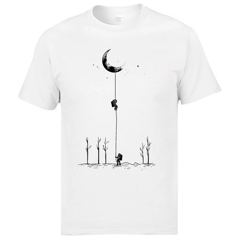 ReachMoonblack All Cotton Tees for Men cosie T-shirts comfortable Coupons Crewneck Tee Shirts Short Sleeve Wholesale ReachMoonblack white