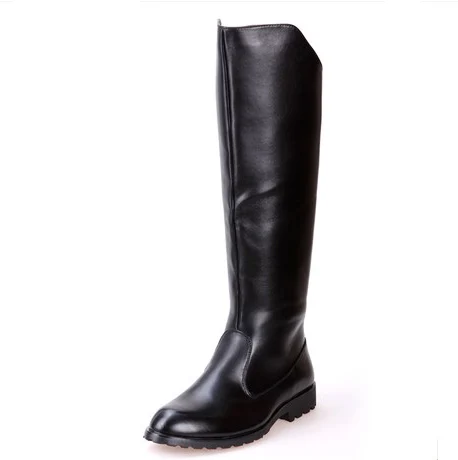 Solid High Boots Mens Black Military Boots Natural Cow Leather Men Long Waterproof Snowboots Equestrian Motocycle Boots Solid High Boots Mens Black Military Boots Natural Cow Leather Men Long Waterproof Snowboots Equestrian Motocycle Boots