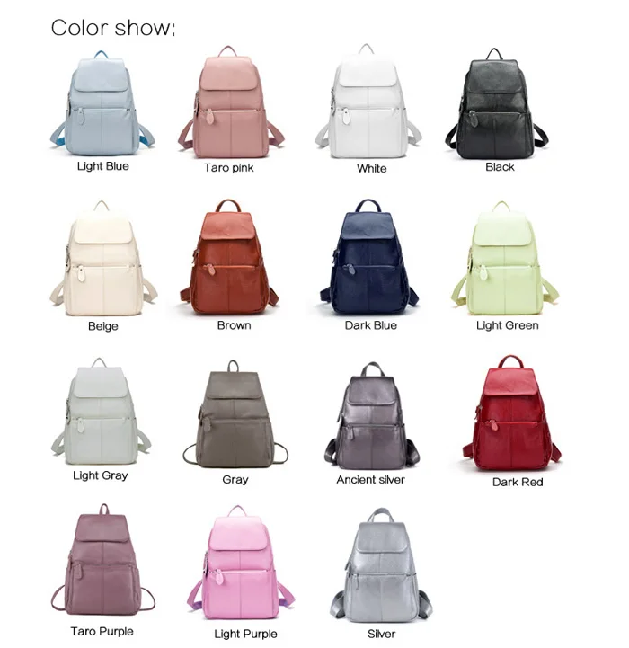 trendy sling bags 2022 HOT 100% Soft Genuine Cow Leather Cowhide Women's Female Top Layer Nature Cow Skin Girl School Book Shopping Bags Knapsack most stylish backpacks