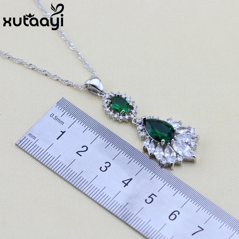 Комплект из колье серёг и браслета с зелеными изумрудами|earrings bracelet|necklace ringring earring