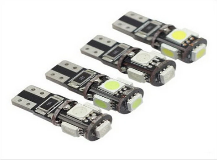 

100X T10 W5W 194 5050 5 smd canbus bulb light no OBC error 12v Car LED SMD Light Canbus lamps lights blubs