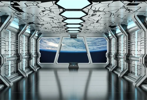 Laeacco космическая станция Вселенная космический корабль мечта сцена фотографии фоны индивидуальные фотографические фоны для фотостудии - Цвет: Королевский синий