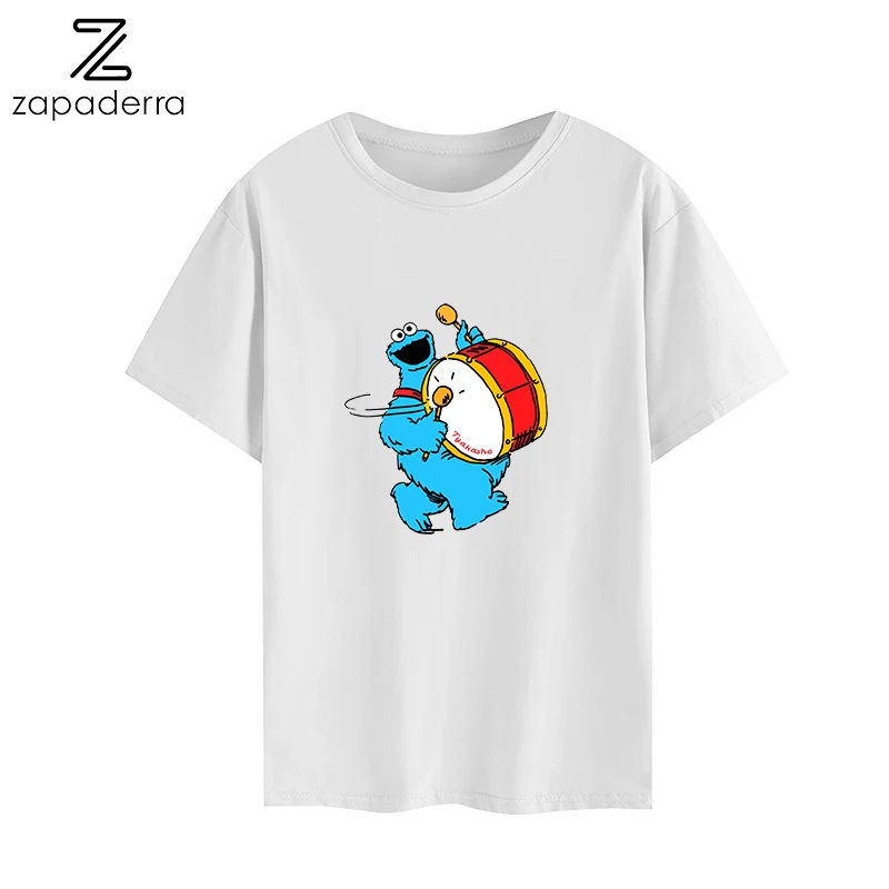 

Kaw Cartoon Drum Fashion Women T-Shirt Big Plus Size Tshirt Femme Print T Shirt Top White Female Tops Short Tee Shirt Girl Cute
