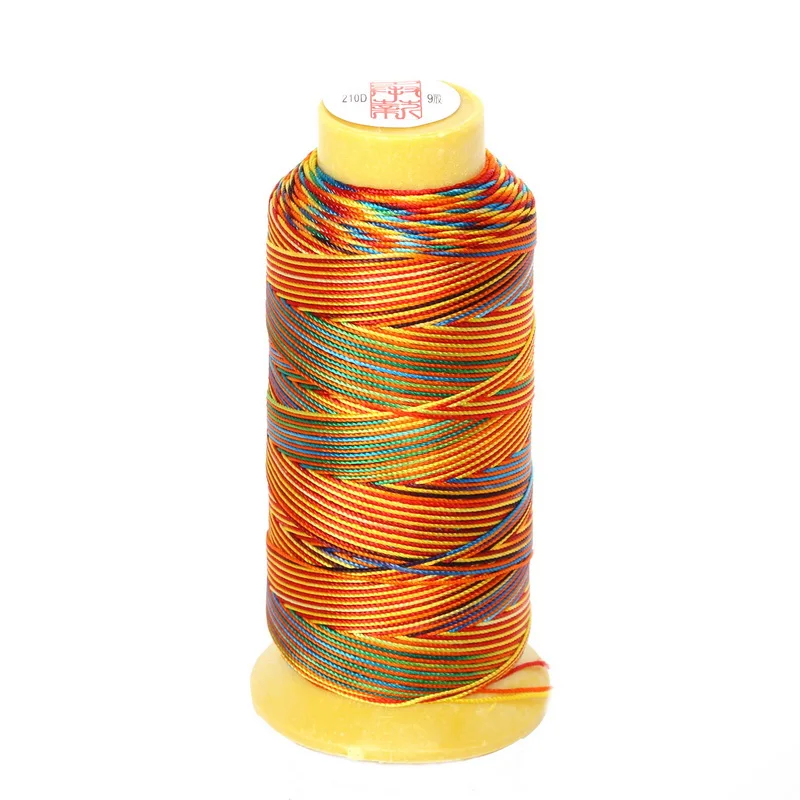 Размер 0,25 мм/0,5 мм/0,75 мм/1,2 мм 7 цветов китайский узел шнур нить шелковая нить для бисера, для DIY швейная нить - Цвет: Mix Color