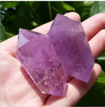 

new arrivals 90g pretty natural amethyst Quartz Crystal double Terminated Wand Healing