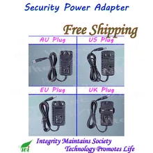 Крытый безопасности профессиональный конвертер ЕС/Великобритания/США/AU адаптер для CCTV блок питания для камеры 12 V 1A DC/Out, 100~ 240 V AC/In