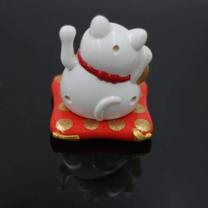 Модная новинка, черный/белый Maneki Neko на солнечных батареях, радушный Кот, удача для дома, автомобиля, отеля, ресторана, Декор, ремесло