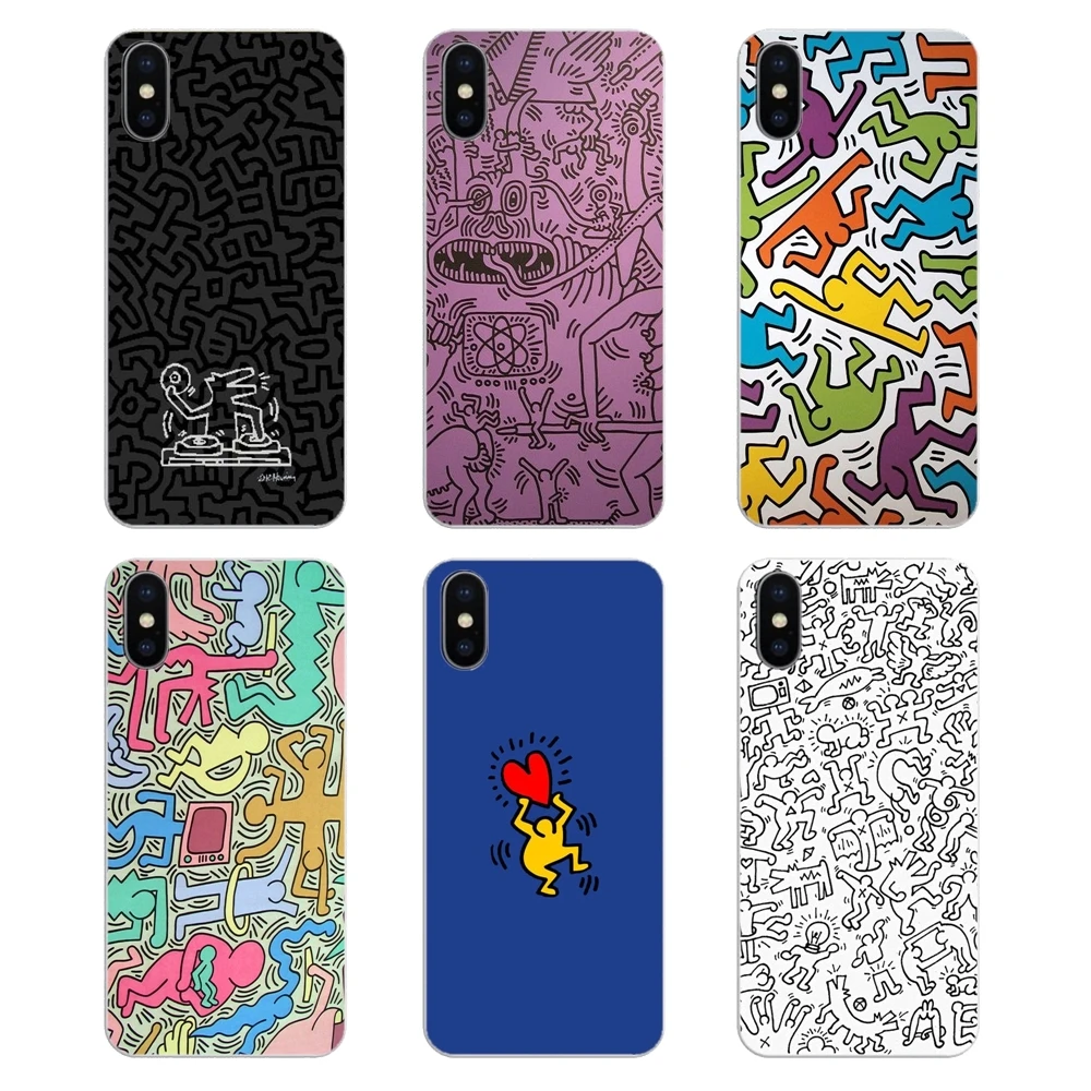 For Xiaomi Redmi 4X S2 3S Note 3 4 5 6 6A Por Pocophone F1 Mi Keith Haring Works Pattern Art Colorful Print Mobile Phone Cover |