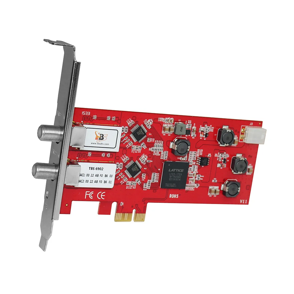 TBS6902 DVB-S/S2 двойной тв тюнер PCIe карты смотреть и записывать цифровой спутник FTA ТВ каналы на ПК