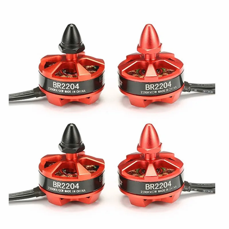 Высокое качество 4 шт. Racerstar гоночный Edition 2204 BR2204 2300KV 2-3 S бесщеточный двигатель с вращением по часовой стрелке и против часовой стрелки для