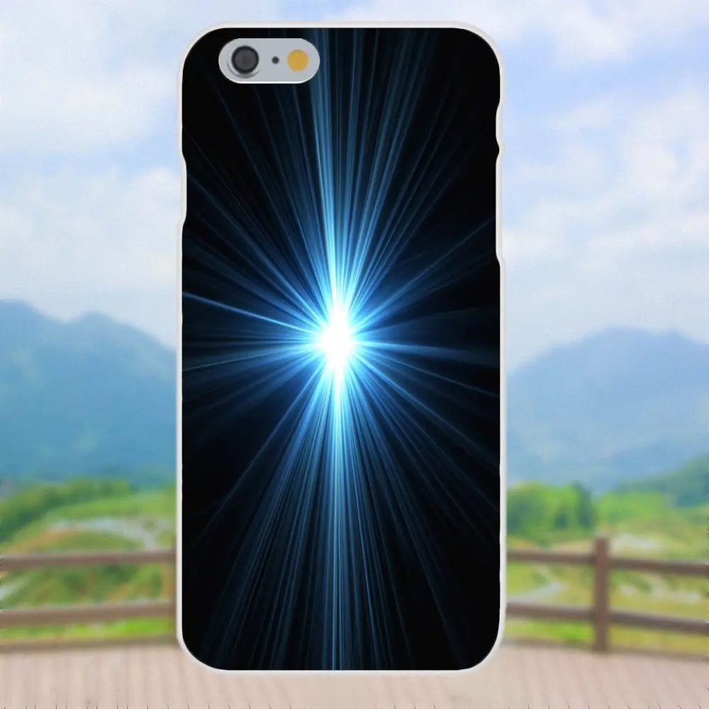 Синий свет абстрактным 3d для Apple IPhone X XS Max XR 4 4S 5 5C 5S SE 6 S 7 8 Plus Мягкий