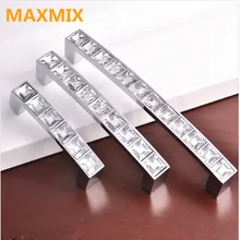 MAXMIX 64mm 96mm 128mm Modern Fashion Kitchen Handles Puxadores Modern Acrylic Handle Drawer Knob Furniture Pulls Cabinet