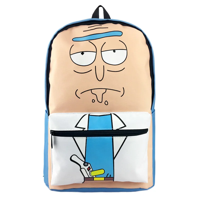 

Canvas Backpack Movies Rick and Morty Print Anime Cartoon Cute School Bags for Students mochila Gift for Women Men Backpacks