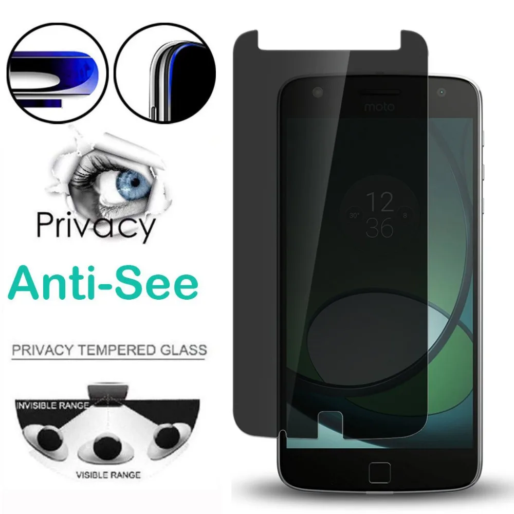 

Privacy Tempered Glass for Motorola G3 G4 G5 G6 Z2 P30 Play Screen Protector For Moto One Power E5 G5 G5S G6 PLUS Anti-Spy Glass