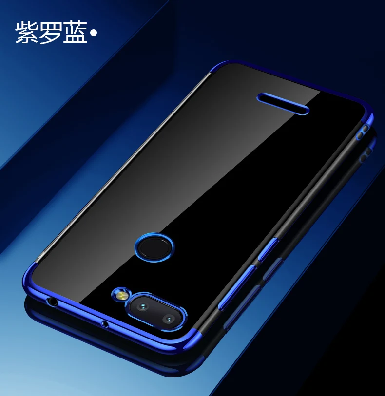 Чехол для Xiaomi Redmi 6 модный прозрачный мягкий силиконовый чехол с покрытием