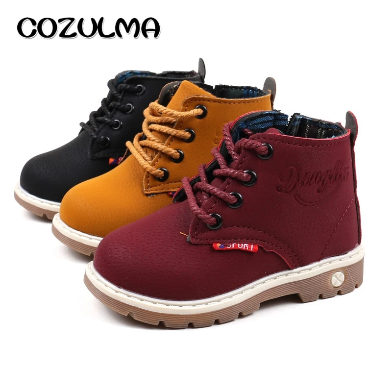 Кроссовки детские кожаные на шнуровке осень/зиму|children shoes for boy|shoes boyschildren |