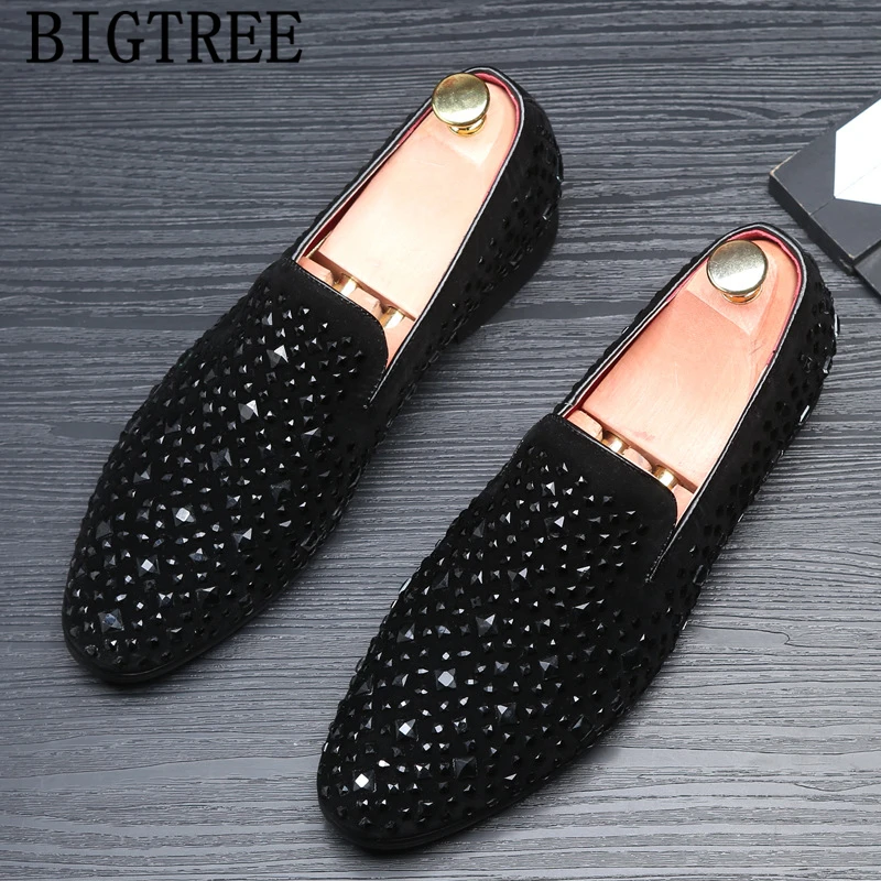 

Elegant Shoes Men Classic Italian Loafers For Men Party Shoes Brand Wedding Shoes Men Formal Big Size Sepatu Slip On Pria Bona