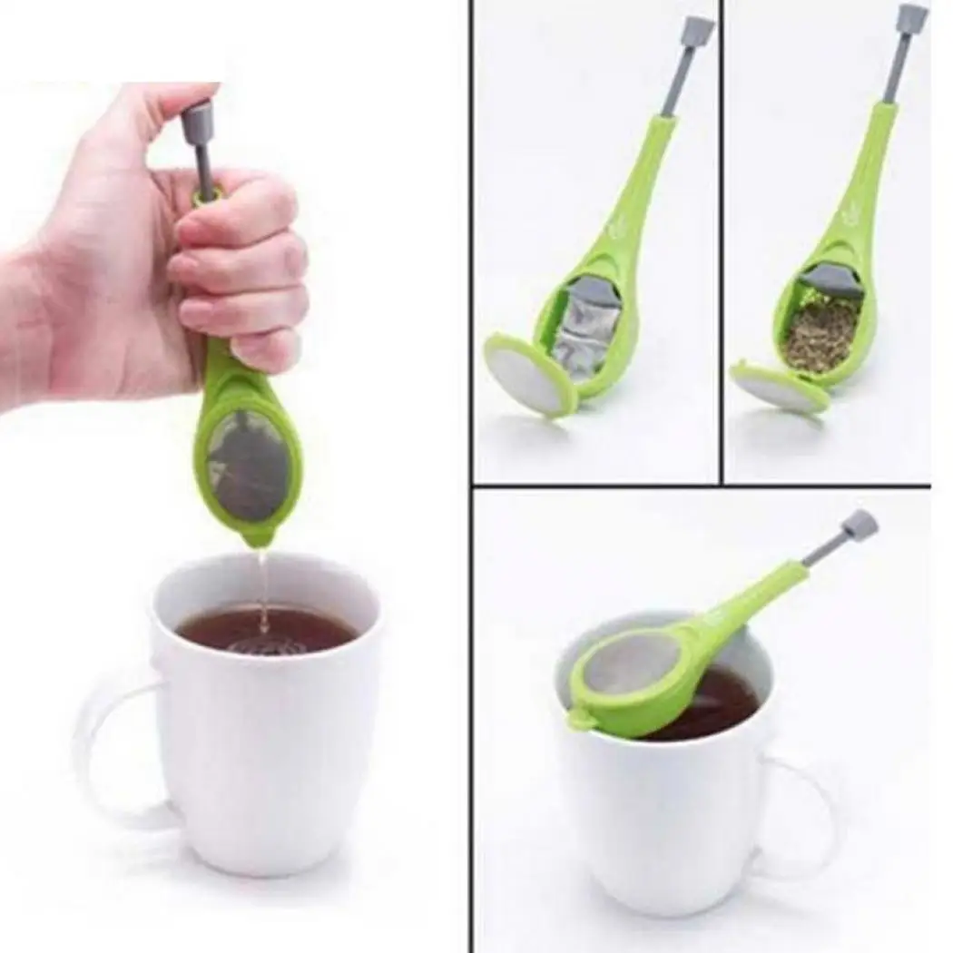 

Tea Infuser Built-in plunger Healthy Intense Flavor Reusable Tea bag Plastic Tea&Coffee Strainer Measure Swirl Steep Stir&Press