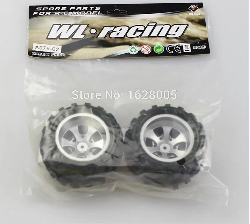 Оригинальный Радиоуправляемый автомобиль Wltoys A979 1/18 llanta izquierda 01 2 unids y Derecho de Neum TICO 02