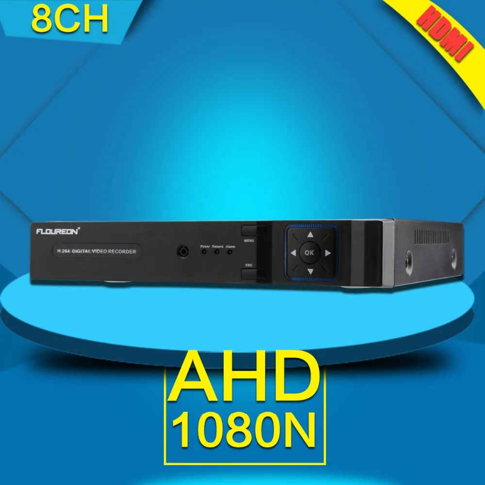 FLOUREON 8CH AHD 1080N HDMI H.264 видеонаблюдения DVR видео Регистраторы облако TVI/CVI/AHD/аналоговый Камера DVR ЕС