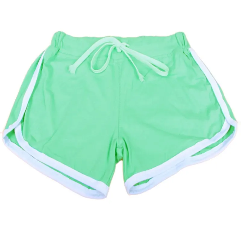 Повседневные летние женские многоцветные шорты для девочек, мягкие удобные эластичные обтягивающие шорты из хлопка в стиле пэчворк, размер s/m/l - Цвет: Green White