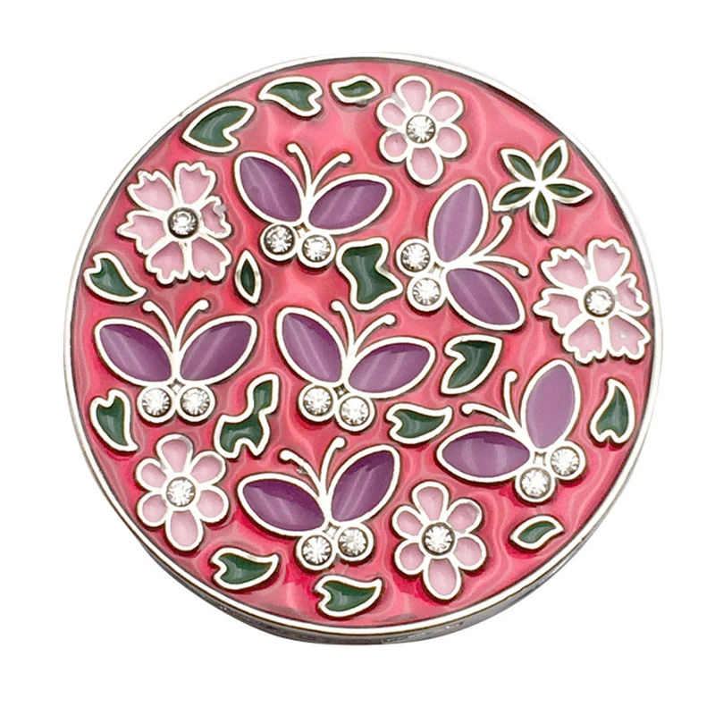 Cloisonne Butterfly Flower Folding Foldable Lady Girl Pothook Handbag