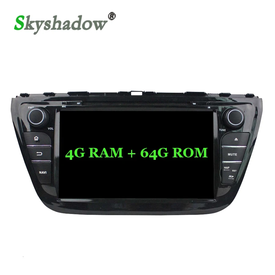 Top Car DVD Player IPS DSP Android 9.0 8Core 4G + 64G GPS Map RDS Radio wifi Bluetooth 4.2 for Suzuki SX4 S Cross 2014 2015 2016 3