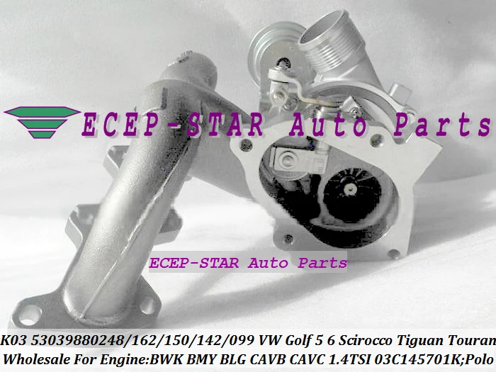 With K03 53039880248 53039880162 Turbocharger turbo For VW Golf Golf Polo Scirocco Tiguan Touran 1.4L TSI BWK BLG CAVB 170HP  (4)
