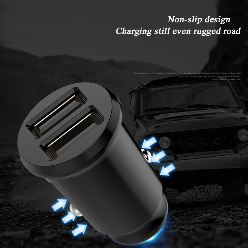 Двойной мини 2 порта USB Автомобильное зарядное устройство для мобильного