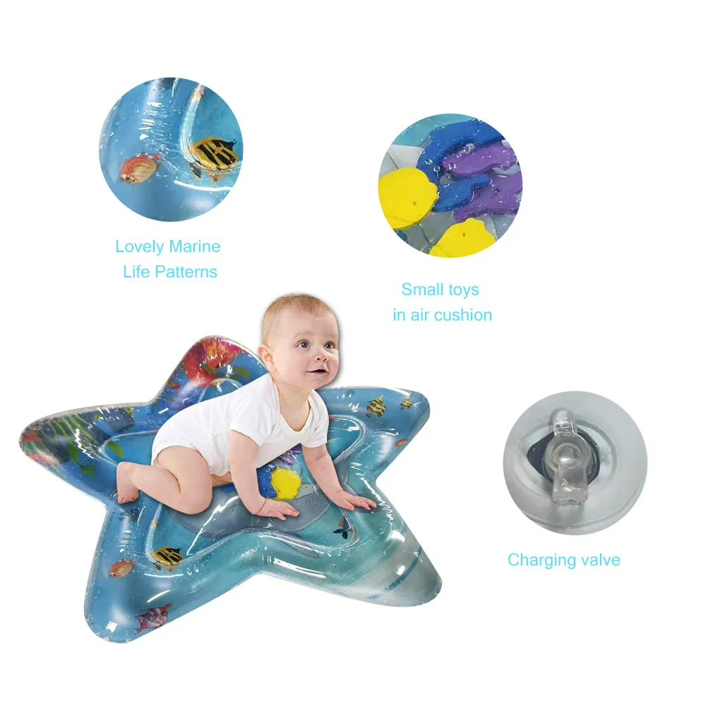 Baby Kids Water Play Mats Inflatable Infants Tummy Time Playmat Toys Fun Activity Carpet Hand-eye Coordination Toys for Children