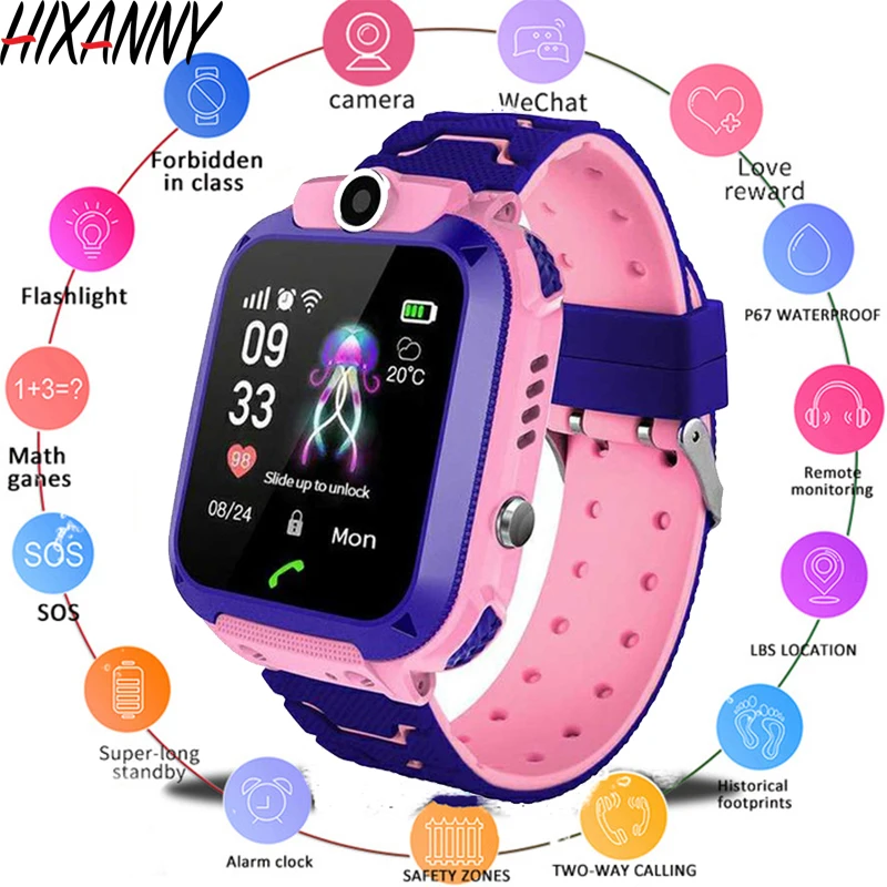 2019 New Smart watch LBS Kid SmartWatches Baby Watch for Children SOS Call Location Finder Locator Tracker Anti Lost Monitor+Box