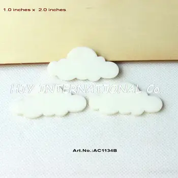 

(24pcs/lot) 50mm Acrylic Cloud Brooches Cutout White Cloud Ornaments 2 inches -AC1134B