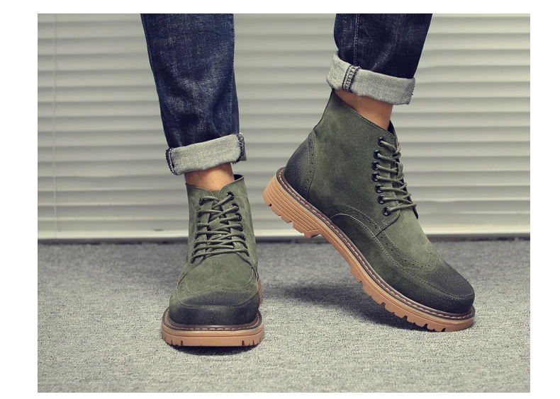 Winter Shoes Mens Desert Boots' Work&Safety Winter Casual Snow Boots Men Round Toe Ankle Winter Boots Men Black Military Boot Tactical (7)