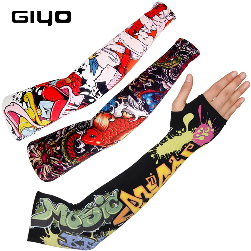 

Men Women Summer Cycling Base Layer Sunproof Arm Sleeve Nested Ice Silk Sunscreen Cuff Arm Sheath Running Riding Fishing Gear