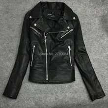 GU. SEEMIO, овечья кожа, кожаная куртка для женщин, натуральная кожа, куртка для девочек, мотоциклетная куртка, верхняя одежда, модный настоящий короткий костюм