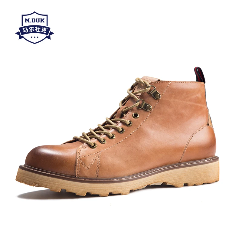 

Martin boots mens real leather retro all-match cowhide casual boots men's chelsea boots autumn winter cowboy boots men desert