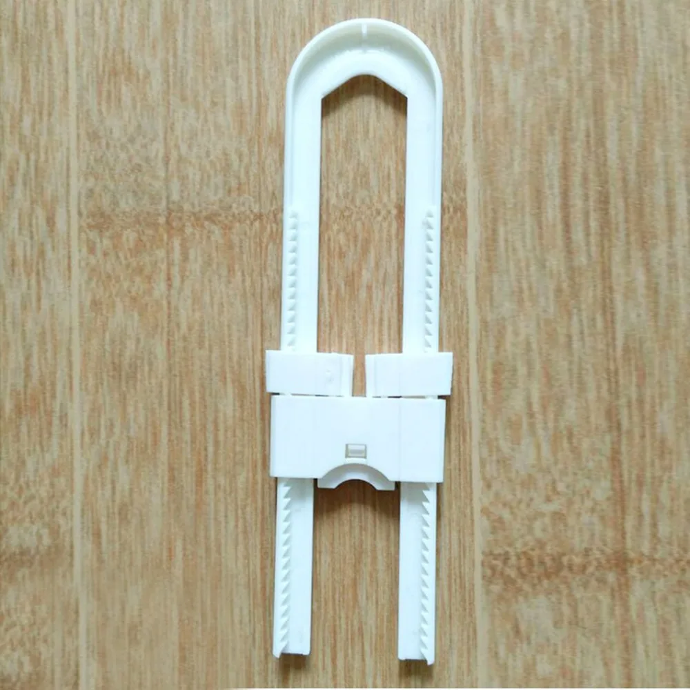 U Shape Lock Child Kitchen Cabinet Cupboard Slide Lock Child Baby Door Handles Safety Sliding Safe Furniture Protect