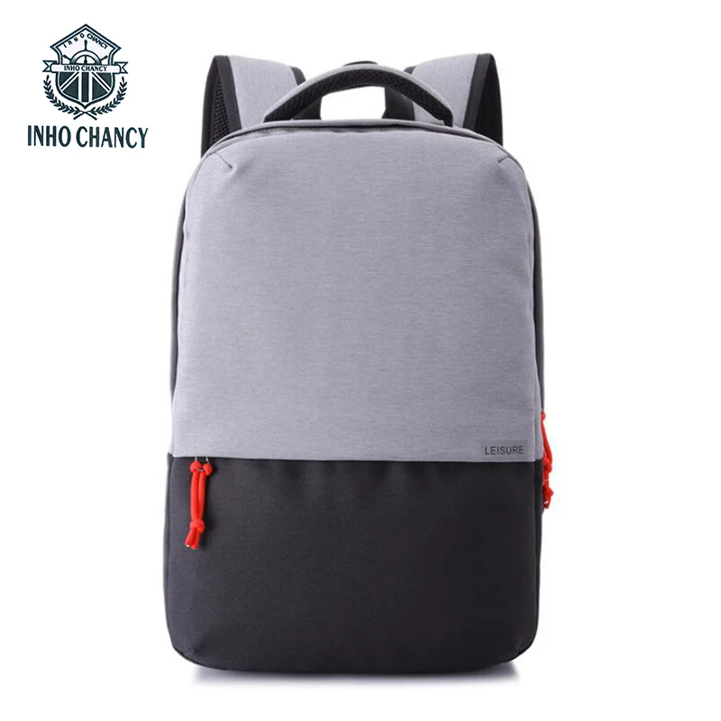 

INHO CHANCY Brand Men Hand Carry Computer Backpack 15.6 Inch USB Charging Backpack Large Capacity Travel Bag Fashion School Bag