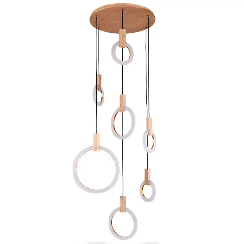 Modern Pendant Light Dining Room Lights Stair Lighting Fixture Wood Hanging Lamps For Staircase Lamp Led Modern Pendant Light Dining Room Lights Stair Lighting Fixture Wood Hanging Lamps For Staircase Lamp Led